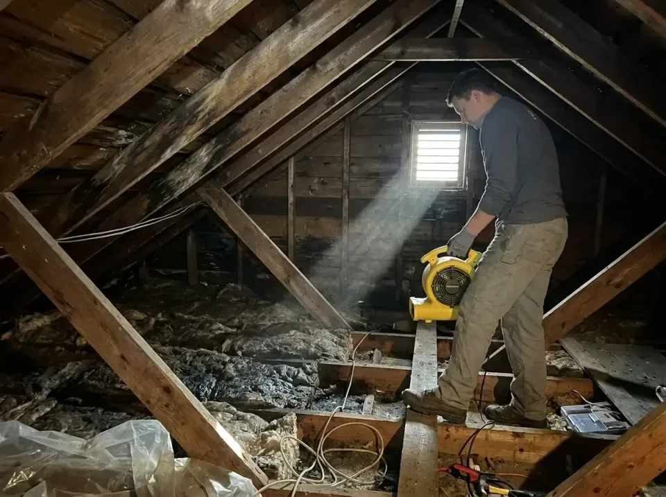attic-water-damage-drying-proc-007 — frequently asked questions, Emergency Water Extraction & 24/7 Flood Response in Raymond…